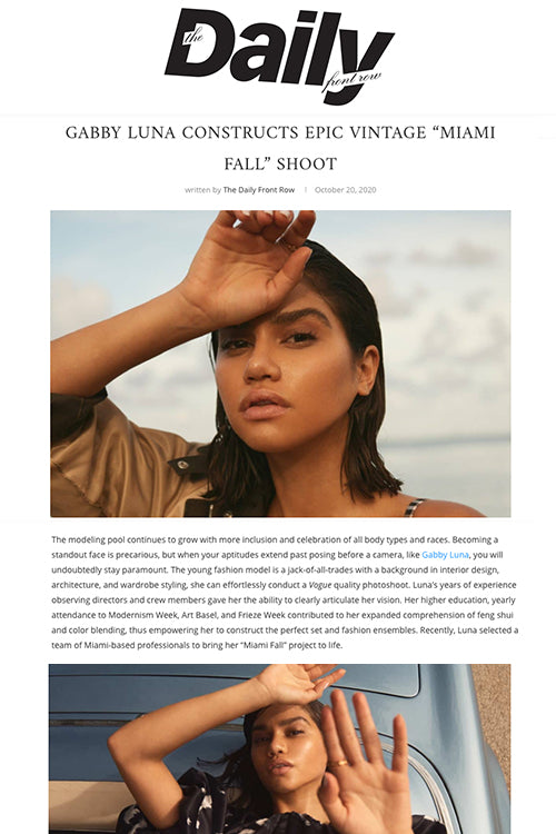 Gabby Luna Constructs Epic Vintage “Miami Fall” Shoot