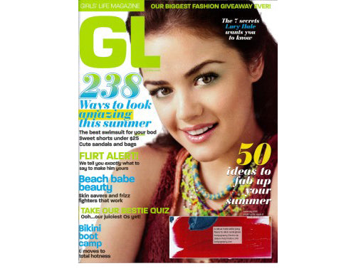 Bodyography Electric Lip Slides featured in Girls Life magazine June 2012
