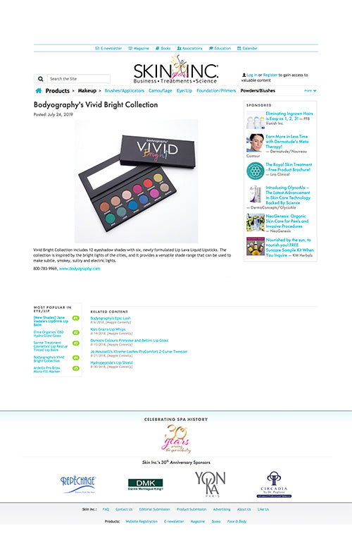 Bodyography's Vivid Bright Collection