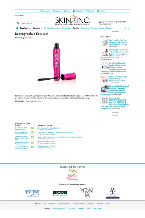 Bodyography's Epic Lash – Bodyography® Professional Cosmetics