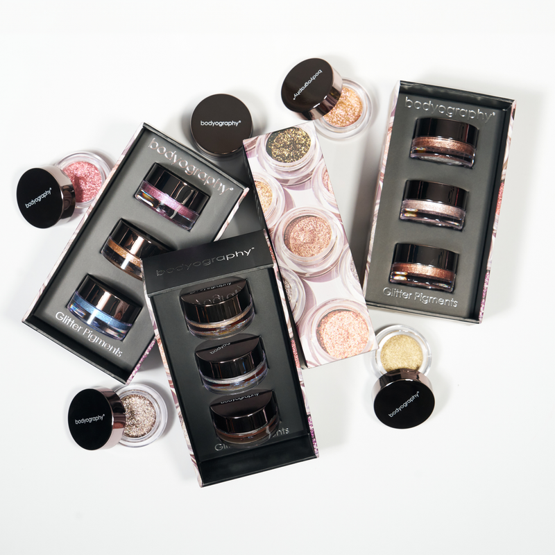 Bodyography Glitter Pigment Trio Sets | Vegan, No-Fallout Pressed ...